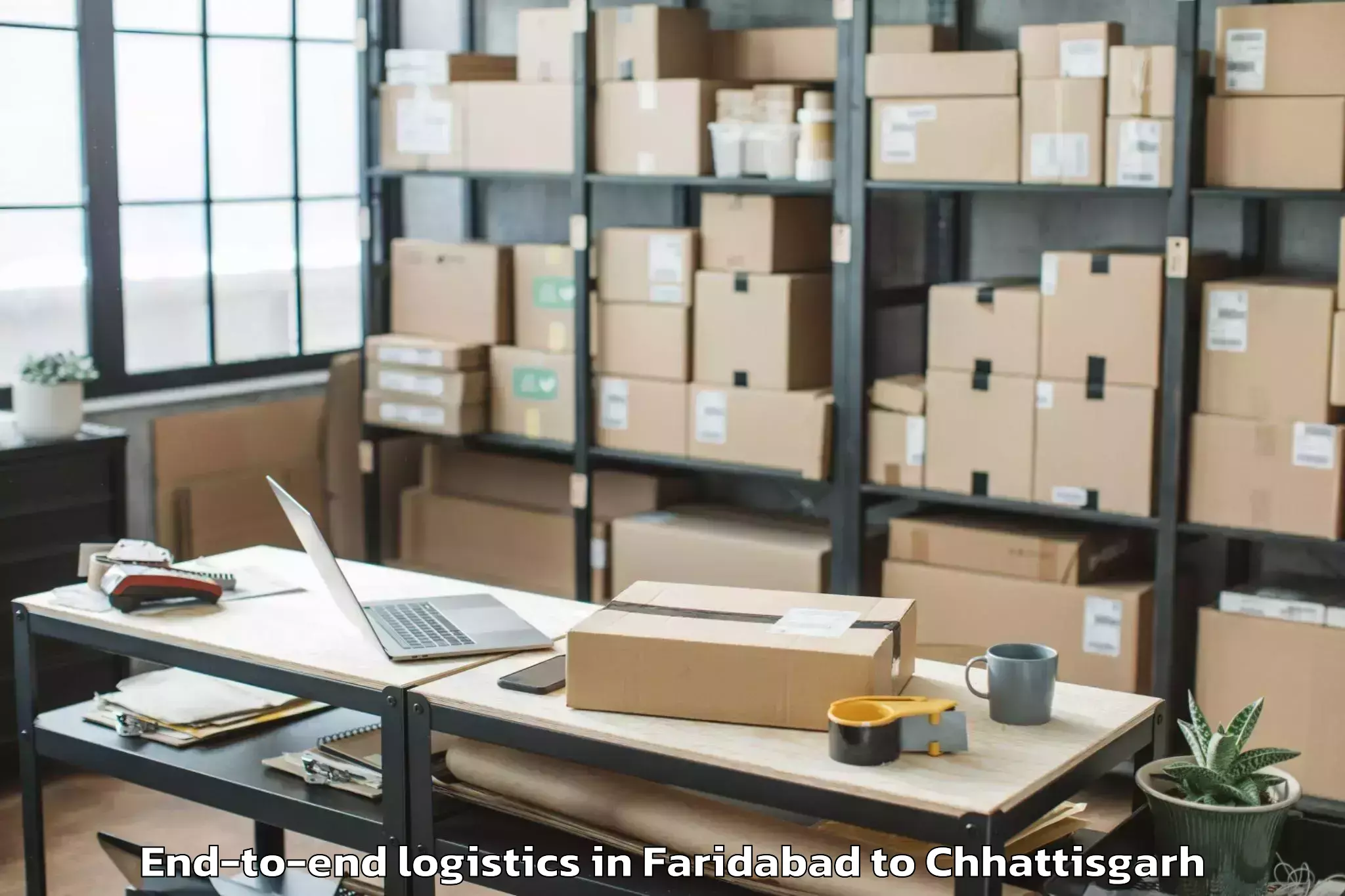 Hassle-Free Faridabad to Manendragarh End To End Logistics